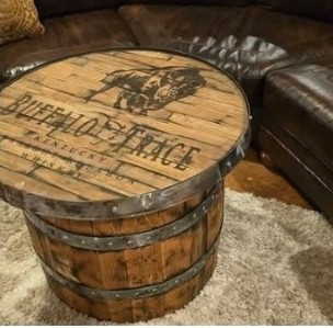 Rustic barrel table