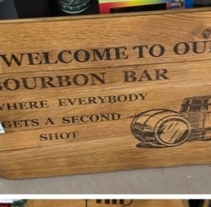 Welcome to our bourbon bar sign