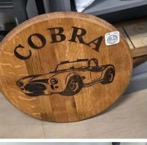 Cobra engraved barrel head