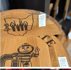 Ohio engraved wood sign